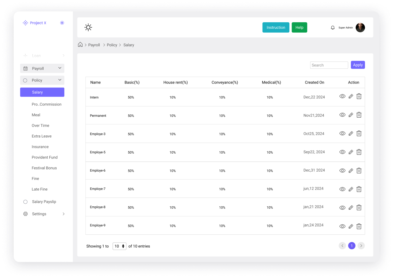 Hero Dashboard